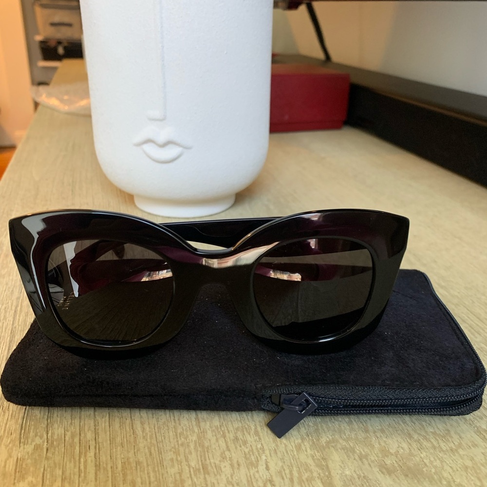 Celine polarized Sunglasses black 46 MM cat eye